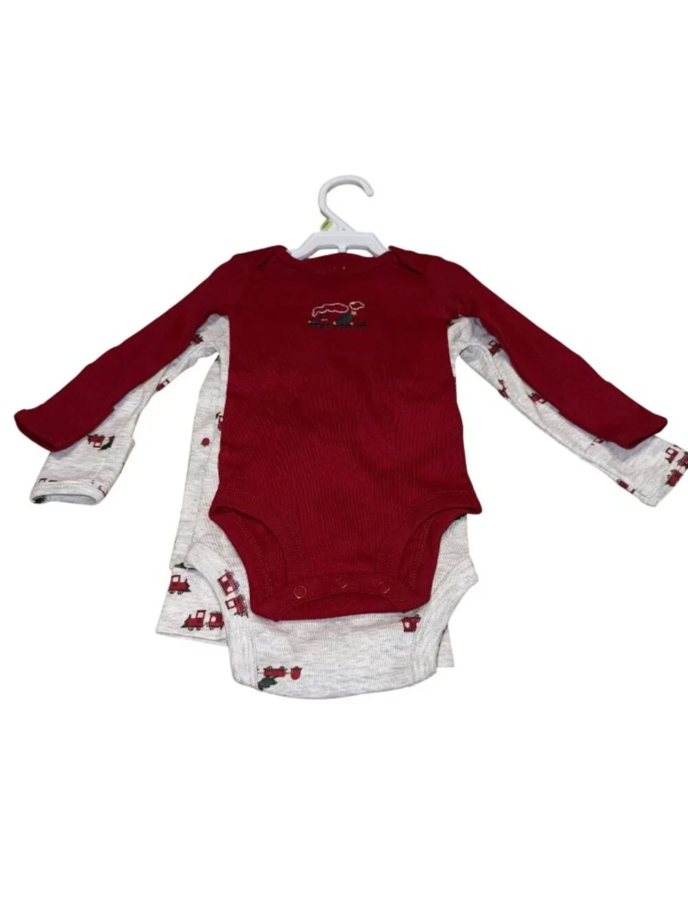 NWT Carter's Three Piece Christmas Tree Truck Bodysuit Set Baby Size 3 Months